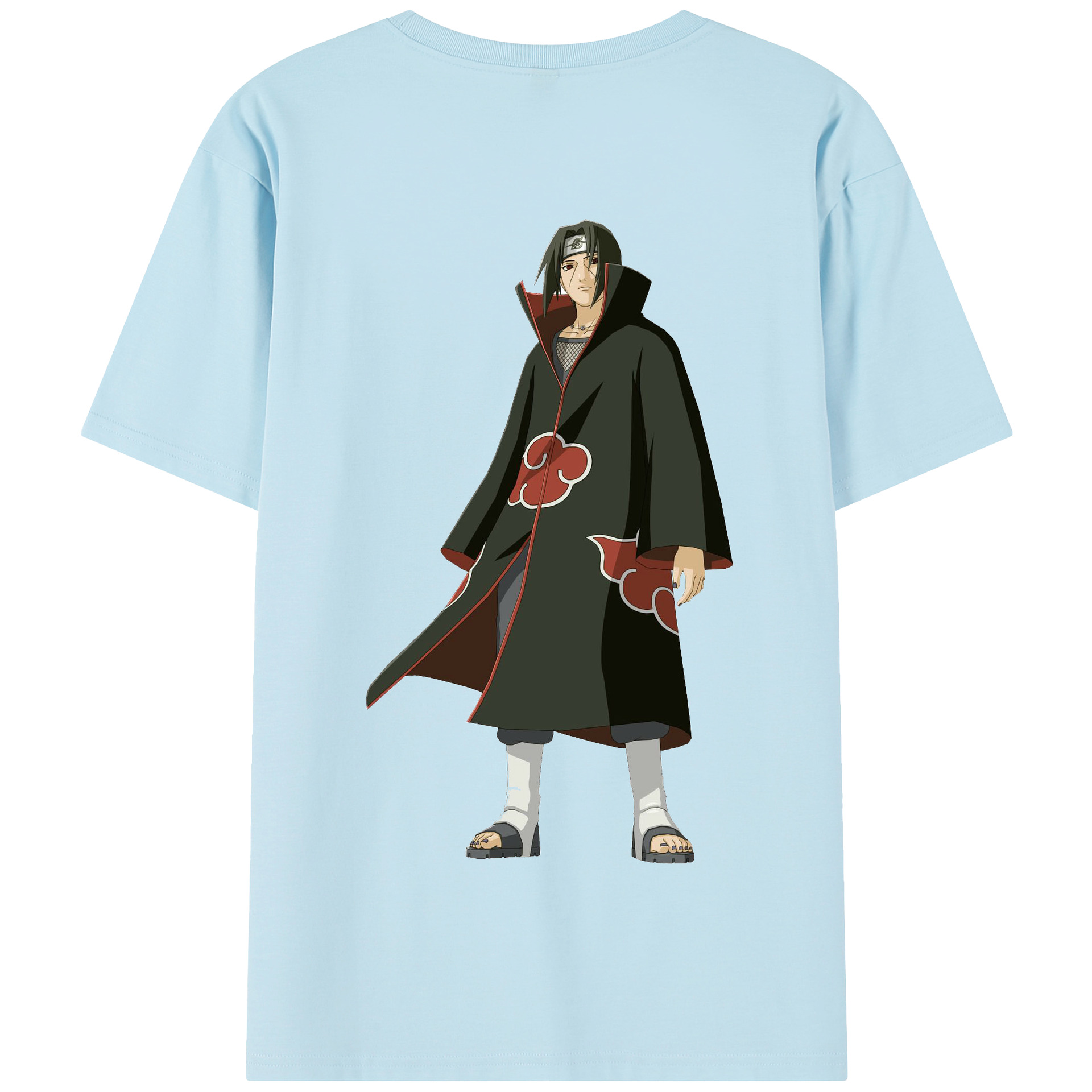 （画像用） NARUTO -ナルト- うちは イタチ Uchiha Itachi 綿100％半袖Tシャツ（背面プリント）